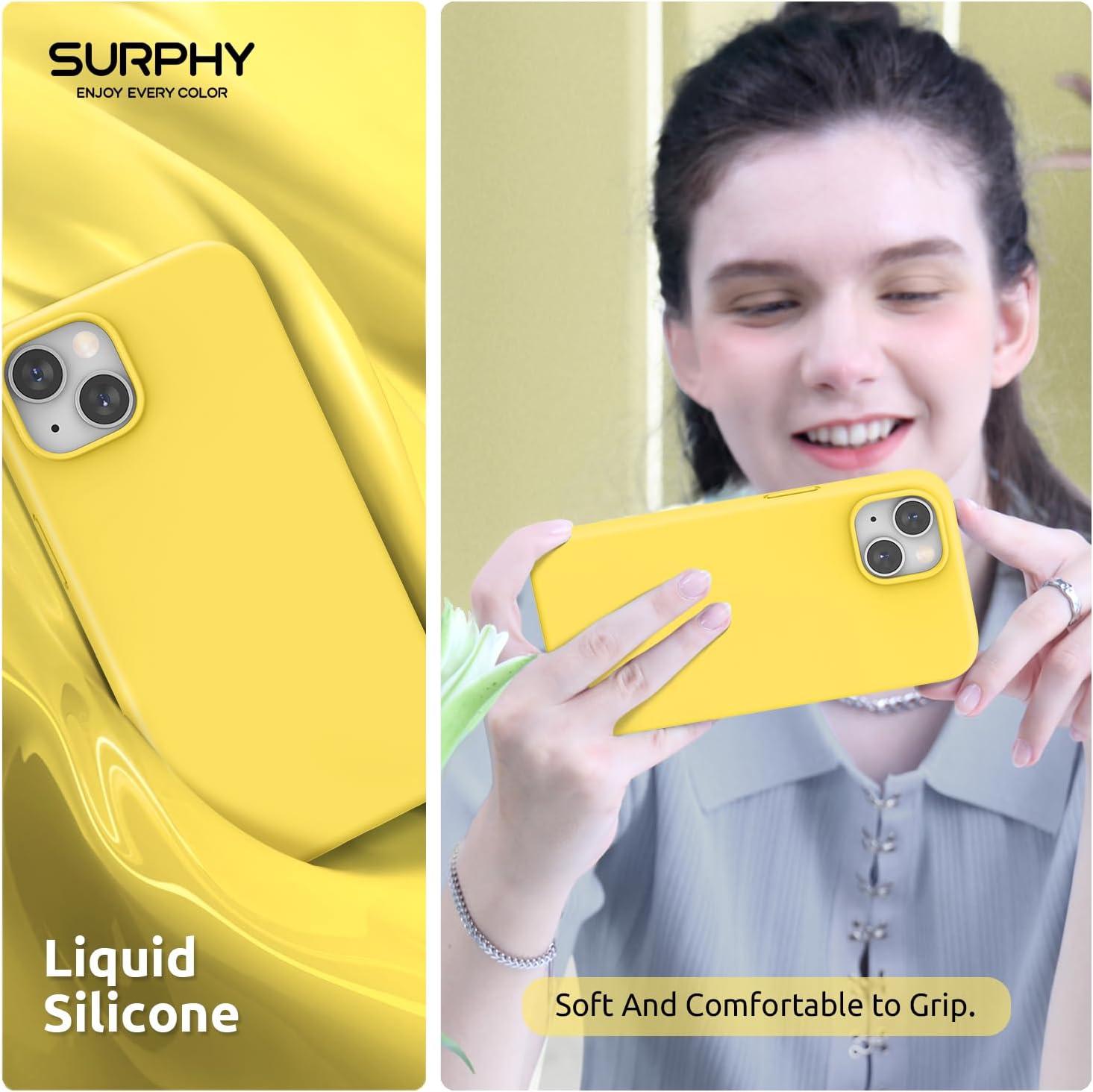 imageSURPHY 4 in 1 Designed for iPhone 14 Case Compatible with MagSafe 61 inch 2022 with 2 Pack Screen Protector Camera Cover Liquid Silicone Phone Case Cactus GreenSunshine