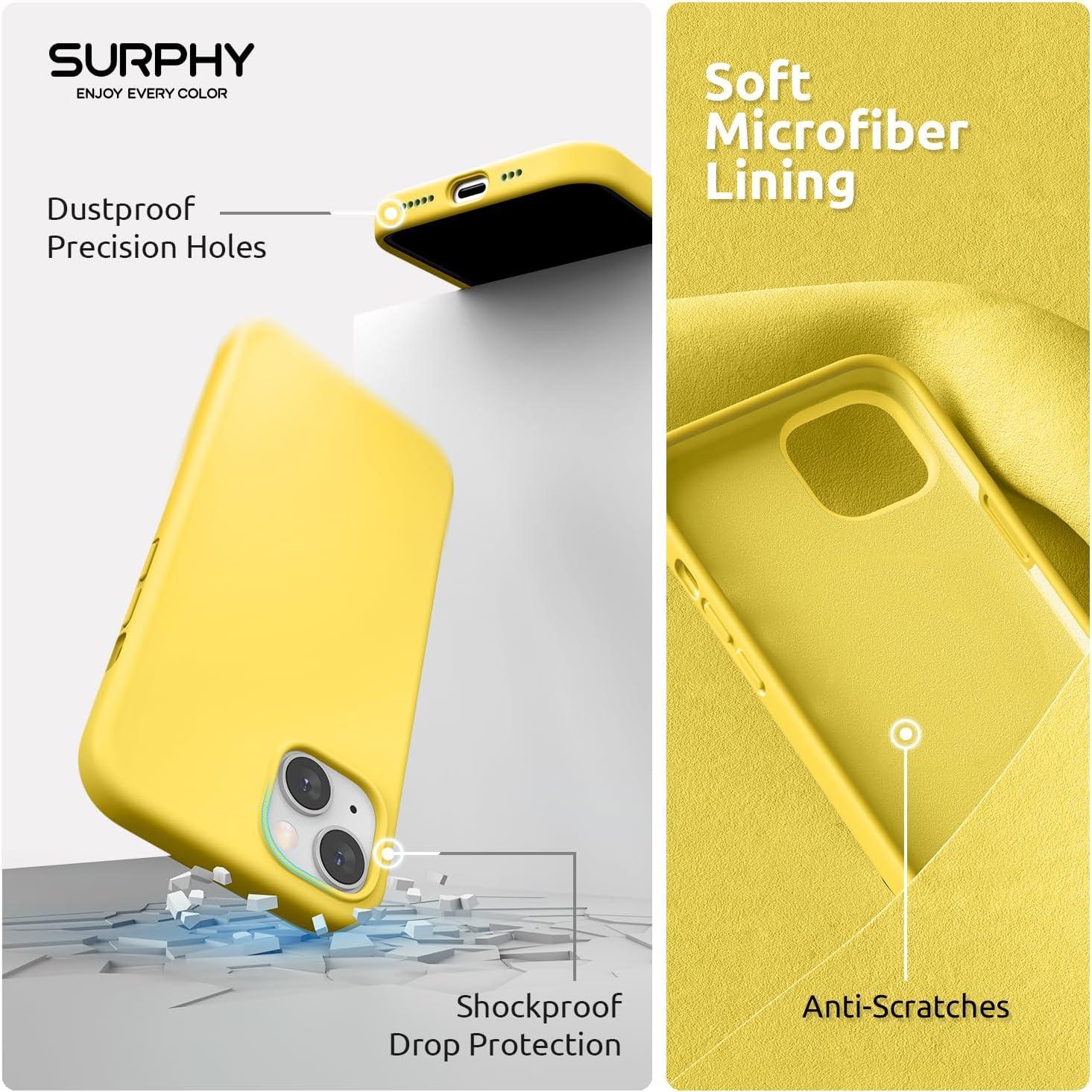 imageSURPHY 4 in 1 Designed for iPhone 14 Case Compatible with MagSafe 61 inch 2022 with 2 Pack Screen Protector Camera Cover Liquid Silicone Phone Case Cactus GreenSunshine