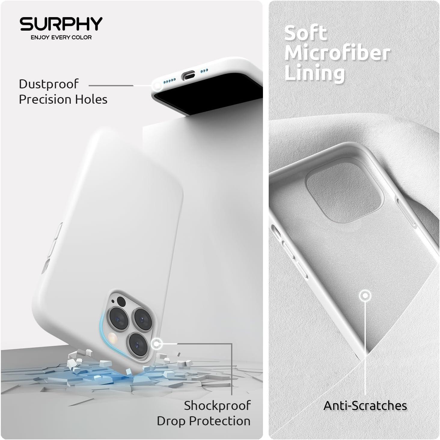 imageSURPHY 4 in 1 Designed for iPhone 14 Pro Case Compatible with MagSafe 61 inch 2022 with 2 Pack Screen Protector Camera Cover Liquid Silicone Phone Case Cactus GreenWhite