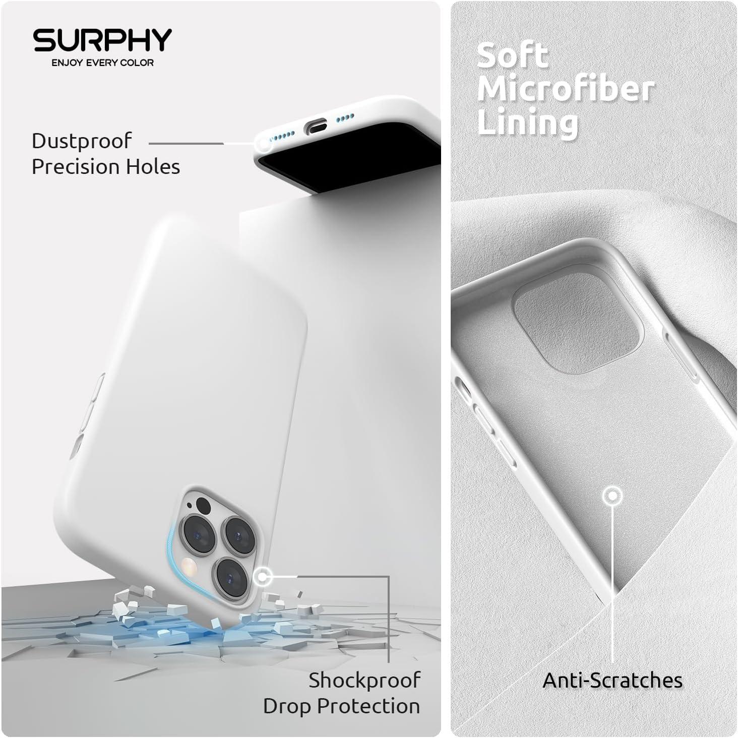 imageSURPHY 4 in 1 Designed for iPhone 14 Pro Max Case Compatible with MagSafe 67 inch 2022 with 2 Pack Screen Protector Camera Cover Liquid Silicone Phone Case Cactus GreenWhite