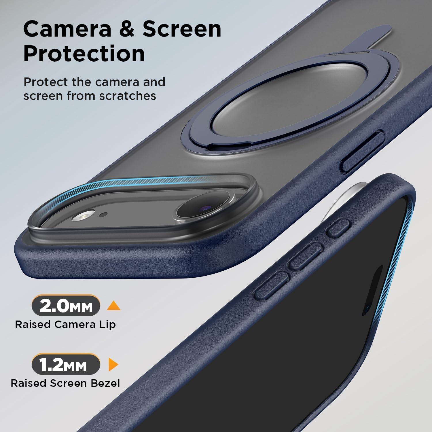 imageSURPHY Case for iPhone Air Case Compatible with MagSafe 65 inch 2025 Liquid Silicone 17 Air Phone Cases Whit Soft Microfiber Lining Lilac PurpleAStand Blue