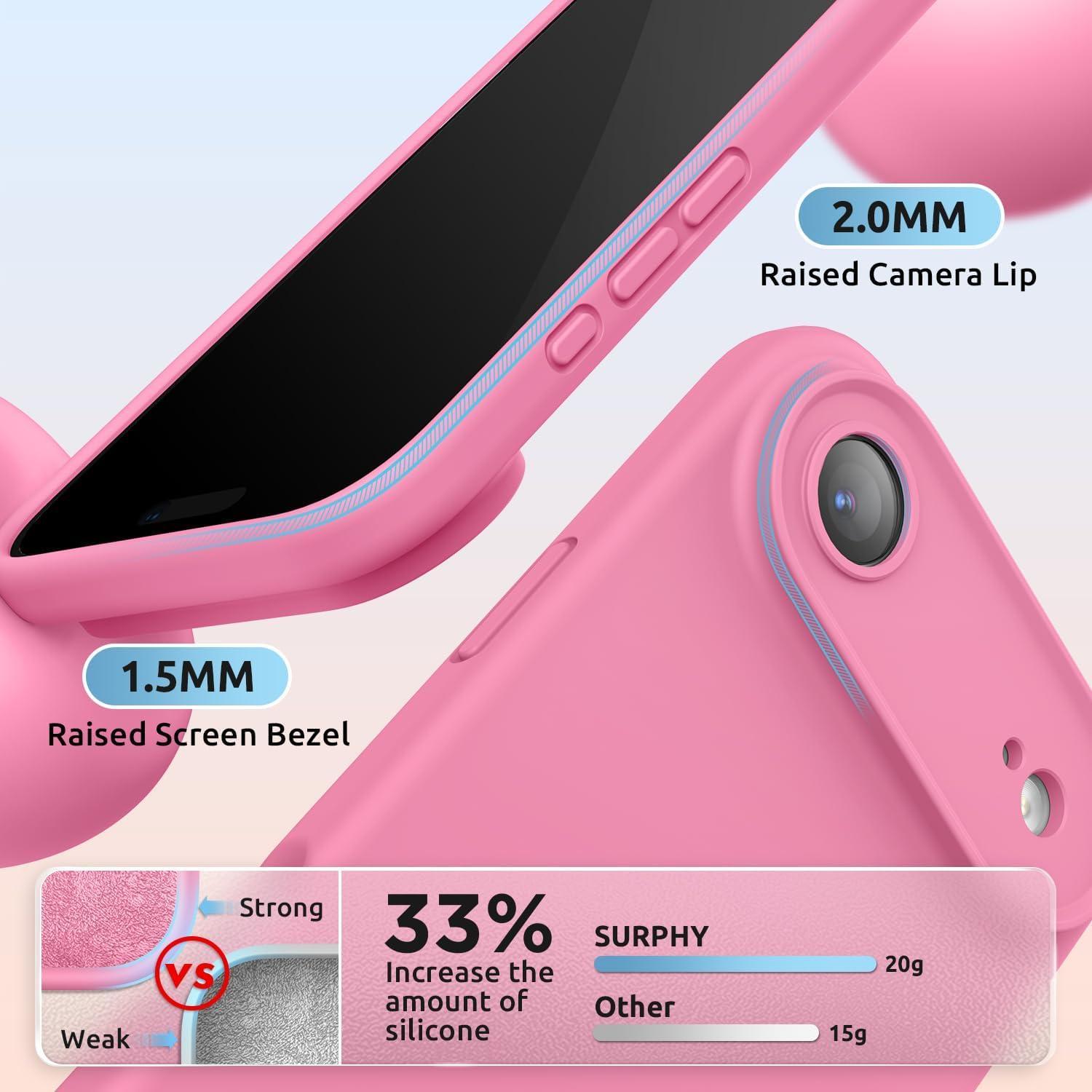 imageSURPHY Case for iPhone Air Case Compatible with MagSafe 65 inch 2025 Liquid Silicone 17 Air Phone Cases Whit Soft Microfiber Lining Lilac PurplePink