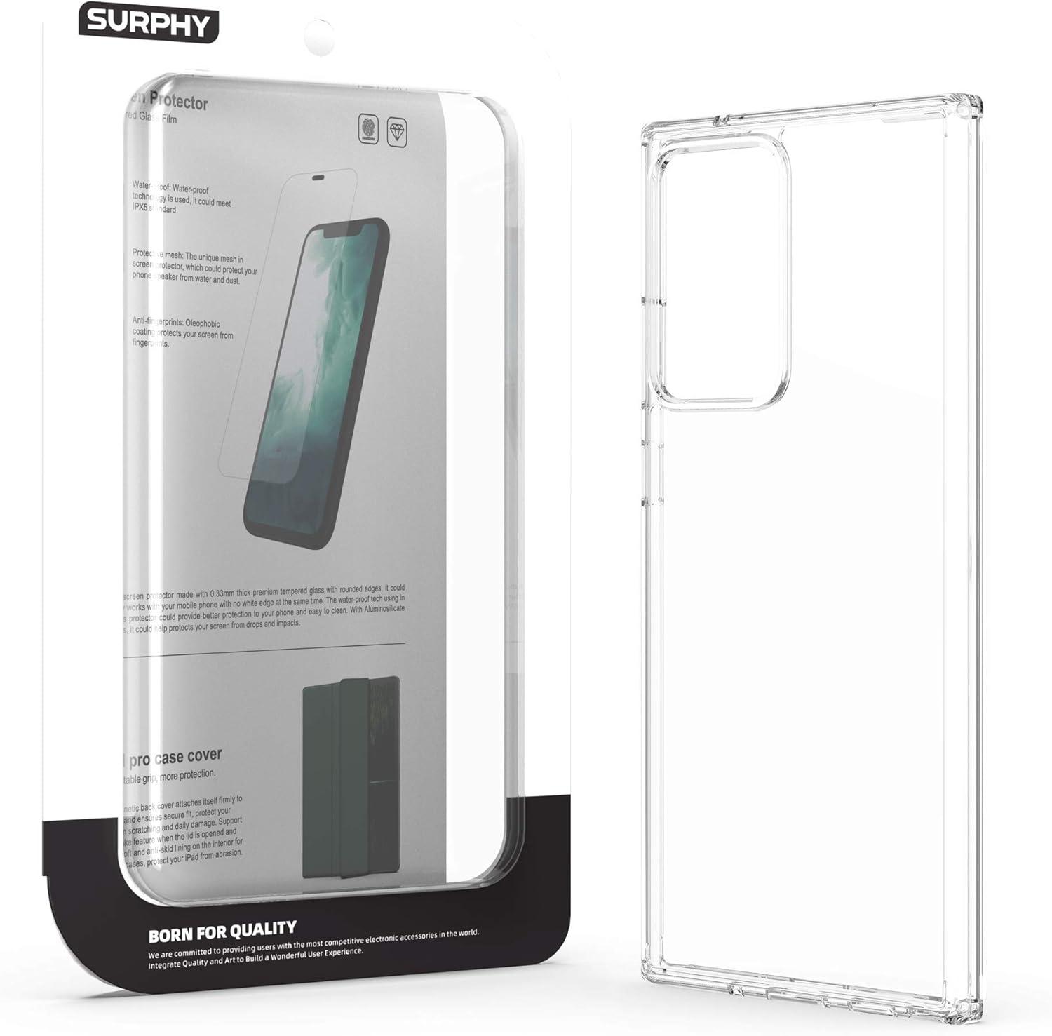 imageSURPHY Clear Case Compatible with Galaxy Note 20 Ultra Case 69 Inches ShockAbsorbing ScratchResistant Protective Phone Case Compatible with Galaxy Note 20 Ultra Clear