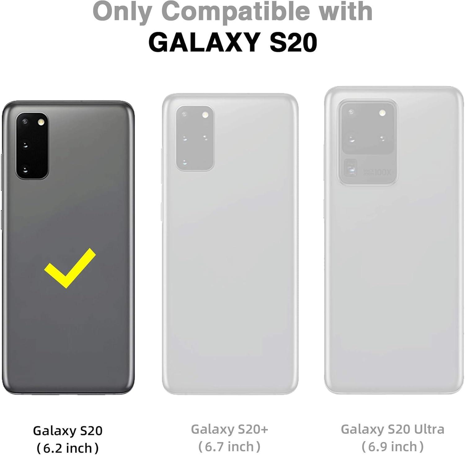 imageSURPHY Clear Case Compatible with Galaxy S20 Case 62quot Slim Flexible TPU Transparent Shockproof Protective Phone Case Cover Compatible with Galaxy S20 62quot Black