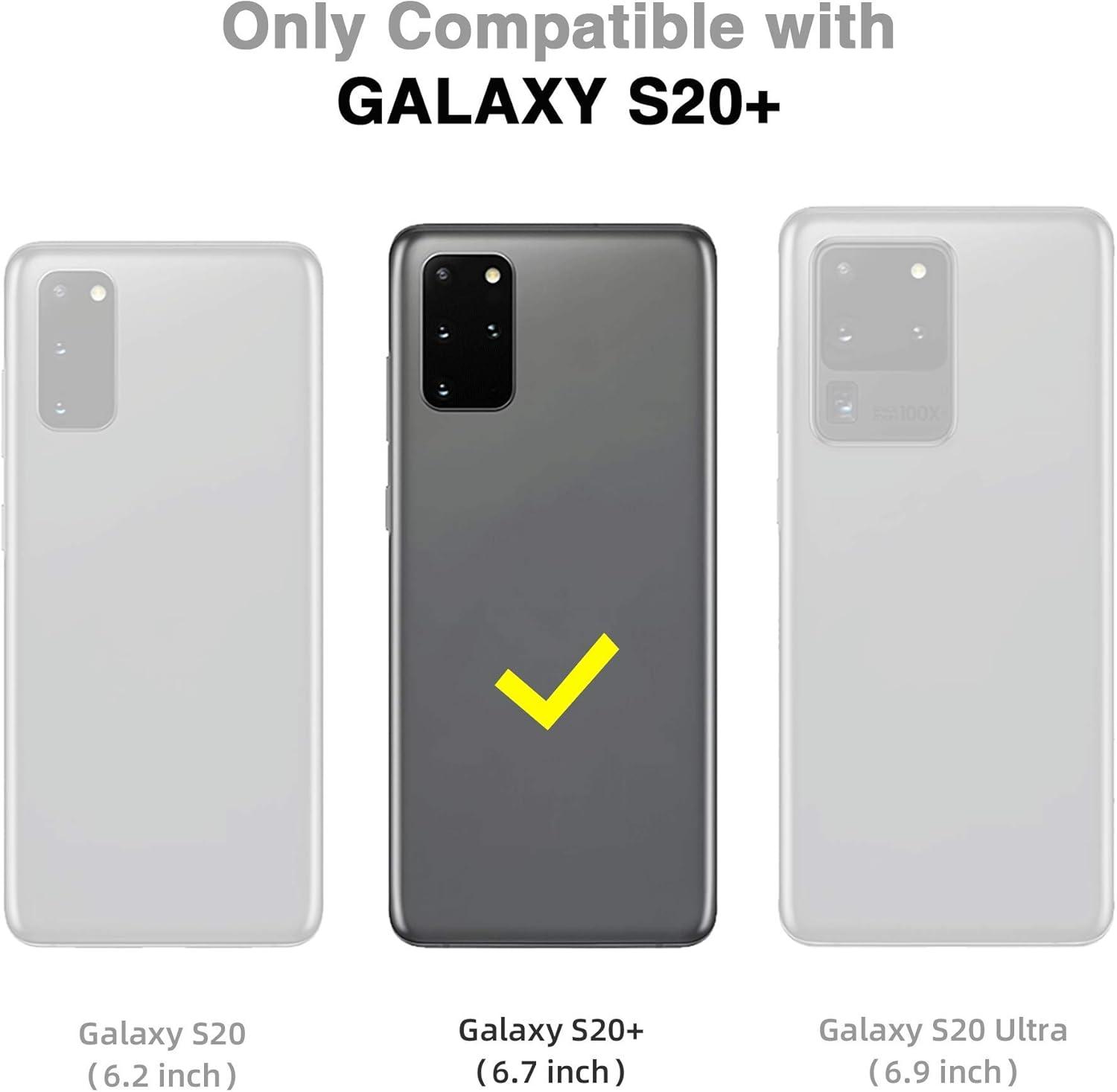 imageSURPHY Clear Case Compatible with Galaxy S20 Plus Case 69quot Slim Flexible TPU Transparent Shockproof Protective Phone Case Cover Compatible with Galaxy S20 Plus 67quot Black