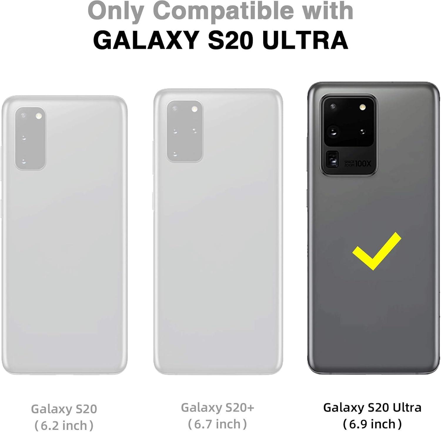 imageSURPHY Clear Case Compatible with Galaxy S20 Ultra Case 69quot Slim Flexible TPU Transparent Shockproof Protective Phone Case Cover Compatible with Galaxy S20 Ultra 69quot Red