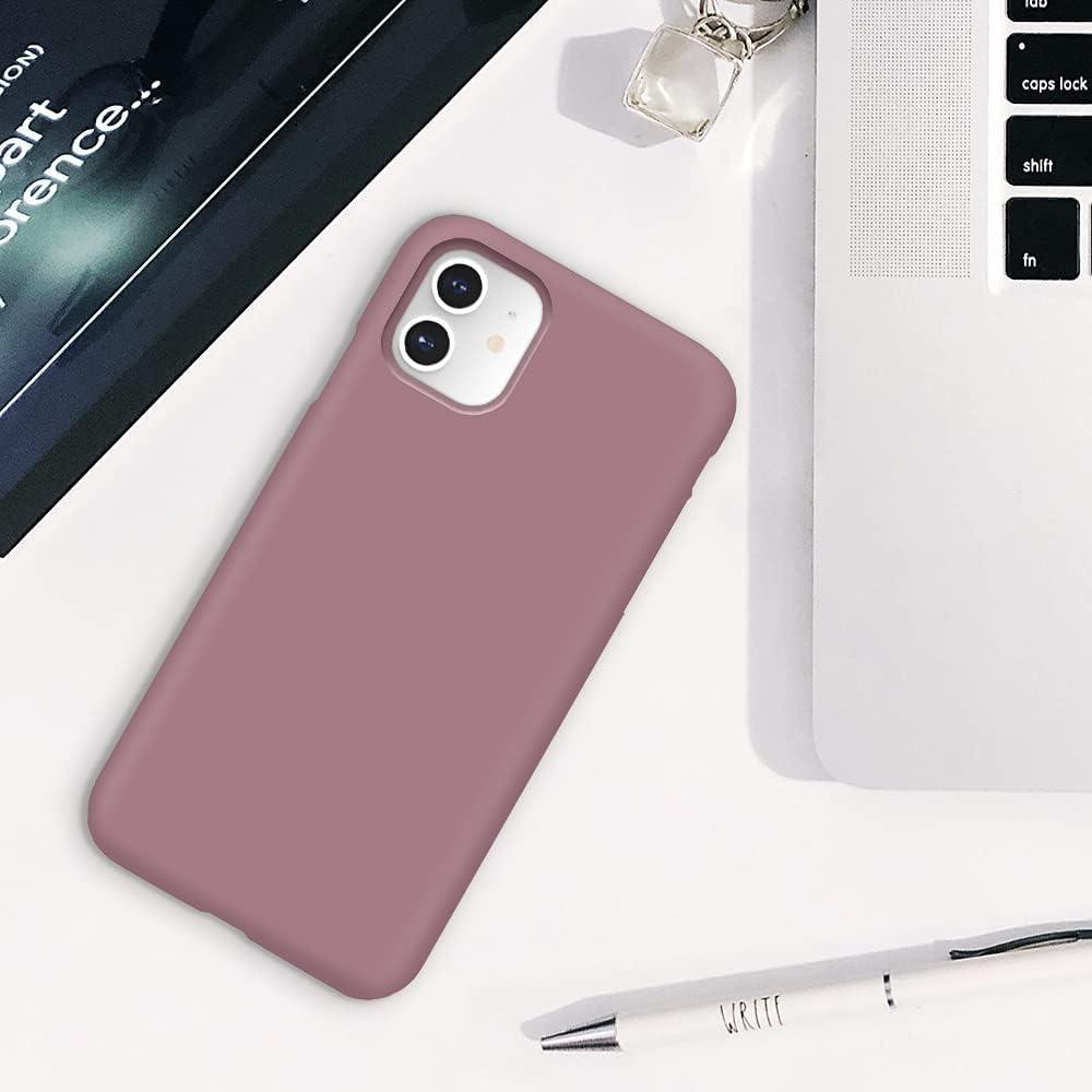 imageSURPHY Compatible with iPhone 11 Case 61 inch Thickening Design Liquid Silicone Phone Case with Microfiber Lining for iPhone 11 2019 BlueLilac Purple
