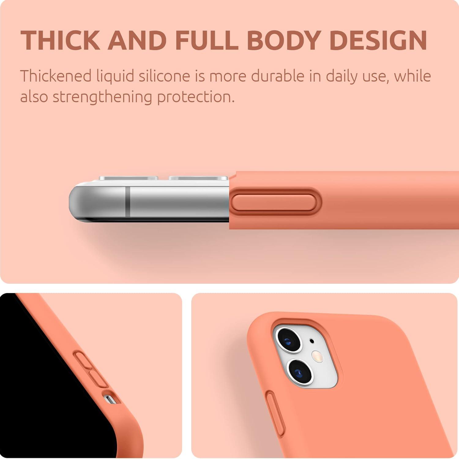 imageSURPHY Compatible with iPhone 11 Case 61 inch Thickening Design Liquid Silicone Phone Case with Microfiber Lining for iPhone 11 2019 BluePeach