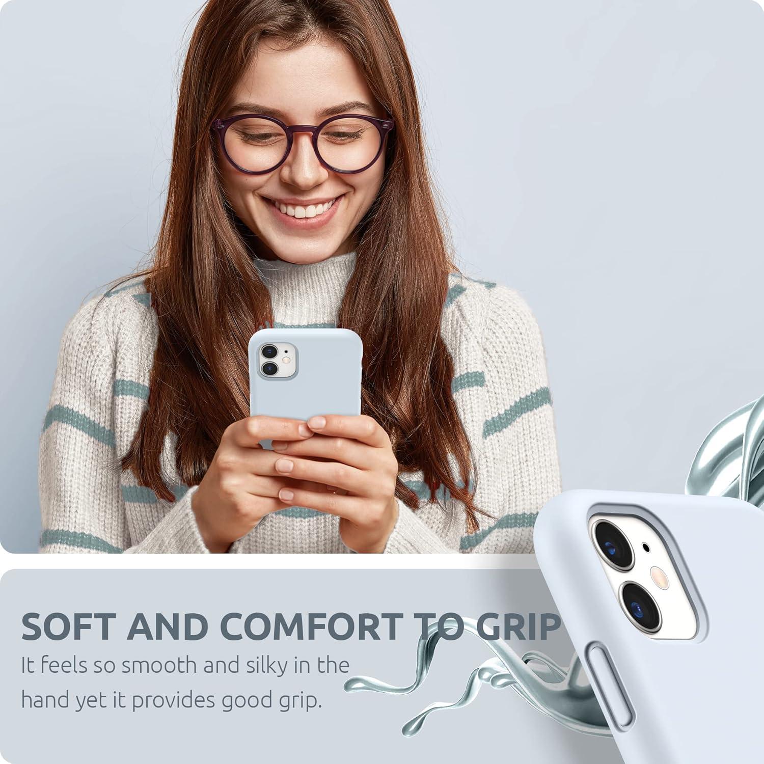 imageSURPHY Compatible with iPhone 11 Case 61 inch Thickening Design Liquid Silicone Phone Case with Microfiber Lining for iPhone 11 2019 BlueSky Blue