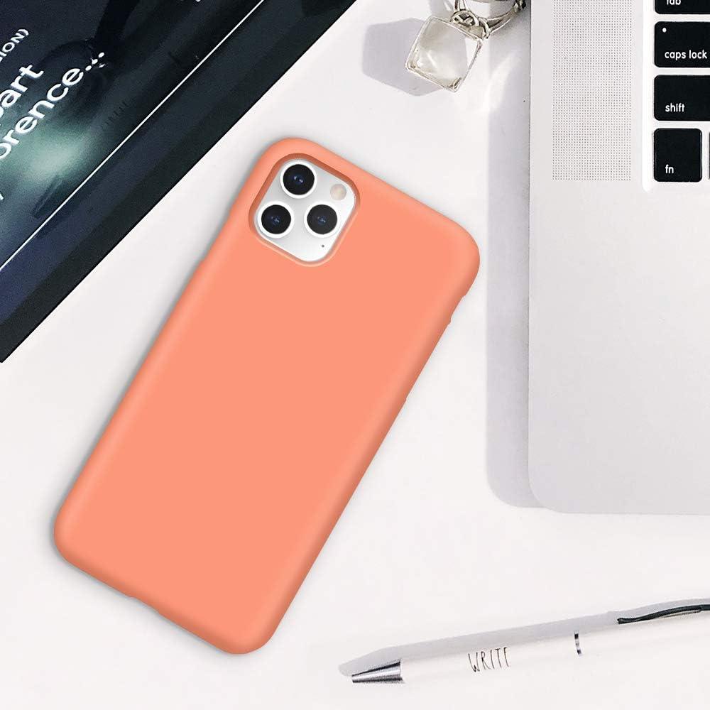 imageSURPHY Compatible with iPhone 11 Pro Case 58 inches Thickened Liquid Silicone Phone Case with Microfiber Lining for 11 Pro 2019 Light PurplePeach