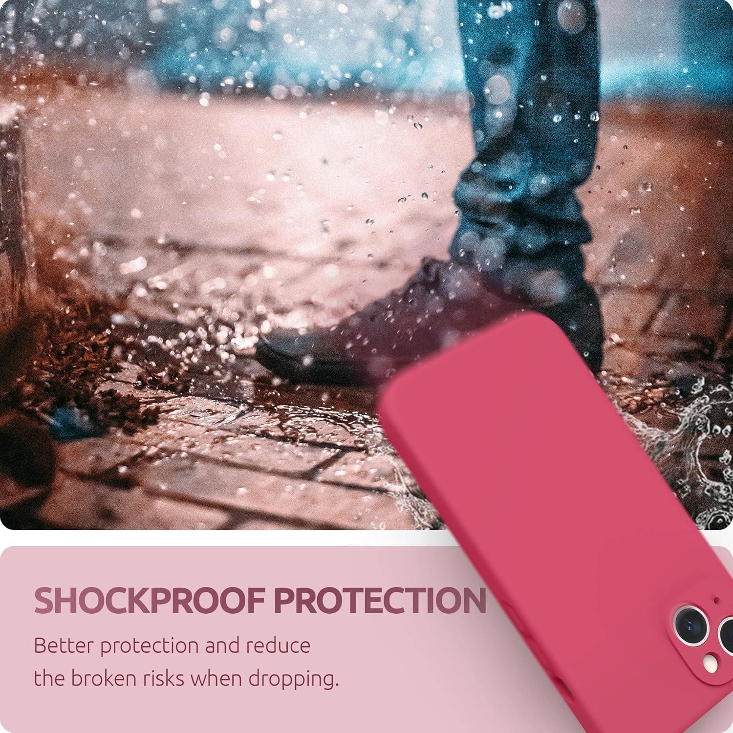 imageSURPHY Compatible with iPhone 13 Case with Screen Protector Camera Protection ampamp Soft Microfiber Lining Liquid Silicone Phone Case 61 inch 2021 Cactus GreenHibiscus