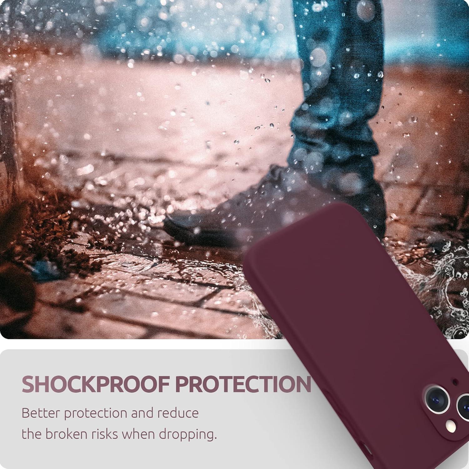 imageSURPHY Compatible with iPhone 13 Mini Case with Screen Protector Camera Protection ampamp Soft Microfiber Lining Liquid Silicone Phone Case 54 inch 2021 Clover GreenPlum