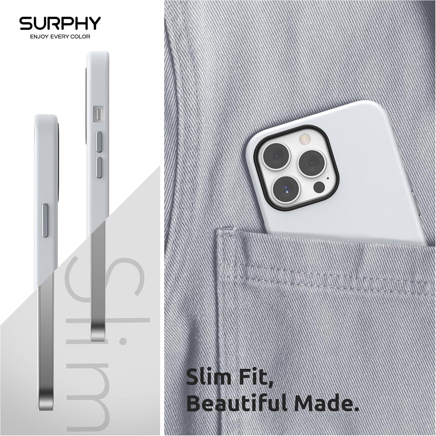 imageSURPHY Compatible with iPhone 13 Pro Max Case Premium Faux Leather Phone Case with Metallic Buttons ampamp Microfiber Lining for 13 Pro Max 67 inch 2021BrownCool White