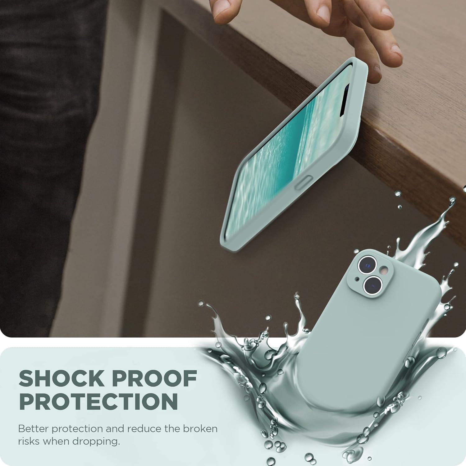 imageSURPHY Compatible with iPhone 14 Case with Screen Protector Camera Protection ampamp Soft Microfiber Lining Liquid Silicone Phone Case 61 inch 2022 RedSucculent