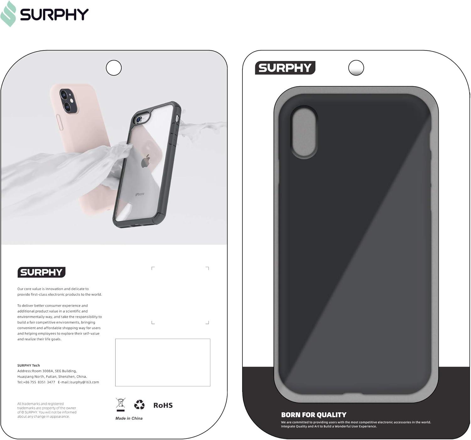 imageSURPHY Compatible with iPhone XR Case Thickened Liquid Silicone Phone Case with Microfiber Lining for iPhone XR 61 inches RedBlack