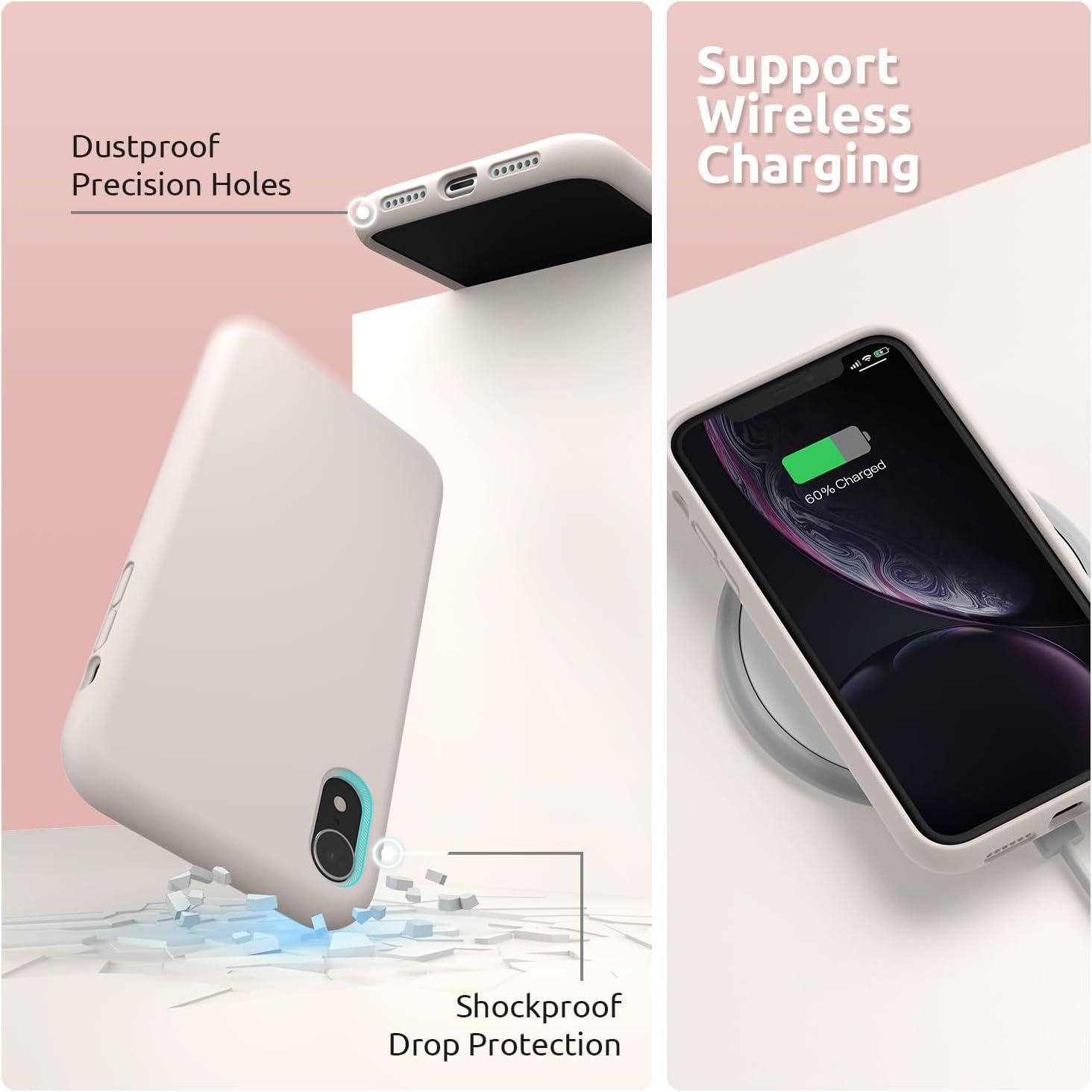 imageSURPHY Compatible with iPhone XR Case Thickened Liquid Silicone Phone Case with Microfiber Lining for iPhone XR 61 inches RedStone