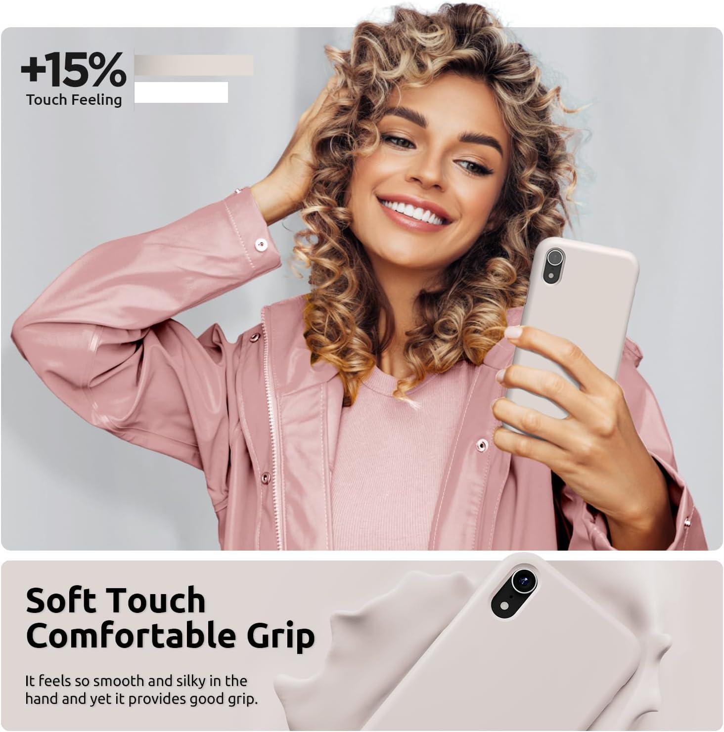 imageSURPHY Compatible with iPhone XR Case Thickened Liquid Silicone Phone Case with Microfiber Lining for iPhone XR 61 inches RedStone