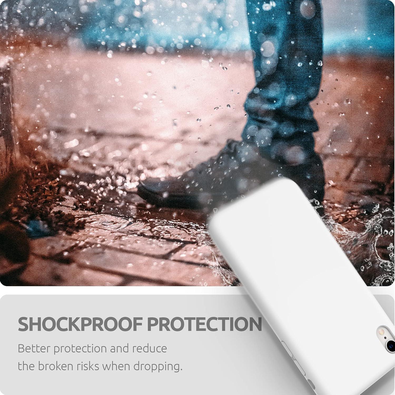 imageSURPHY Compatible with iPhone XR Case Thickened Liquid Silicone Phone Case with Microfiber Lining for iPhone XR 61 inches RedWhite