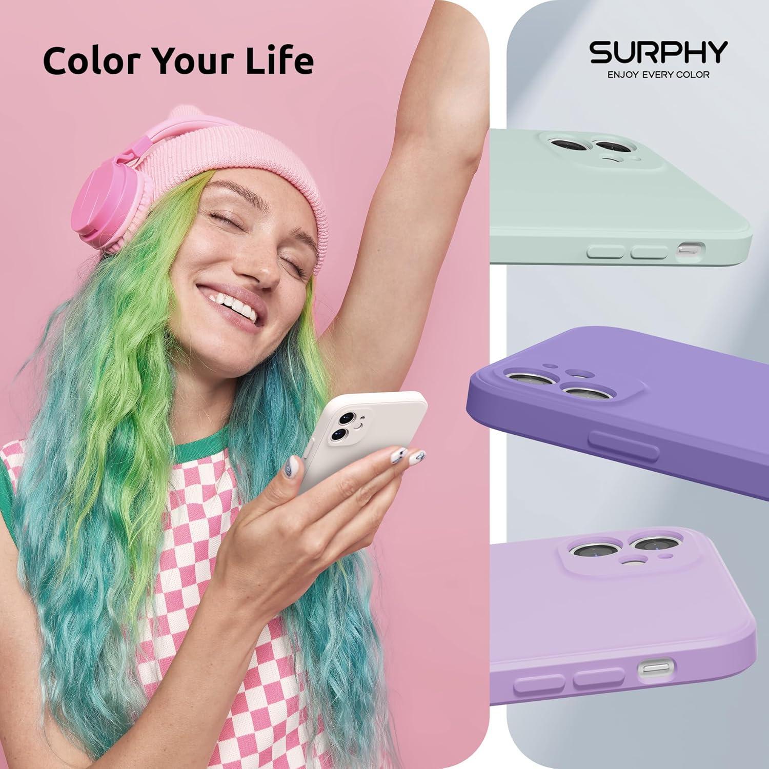 imageSURPHY Design for iPhone 11 Case with Camera Protection Straight Edge Slim Design Liquid Silicone Phone Case for iPhone 11 61 inches Sunflower YellowStone