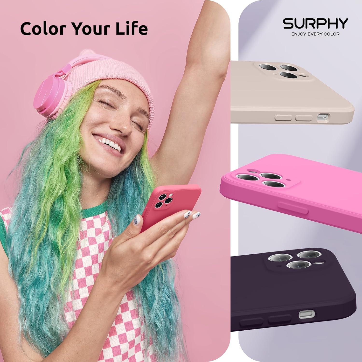 imageSURPHY Design for iPhone 11 Pro Case with Camera Protection Straight Edges Liquid Silicone Phone Case for iPhone 11 Pro 58 inches SeafoamHibiscus