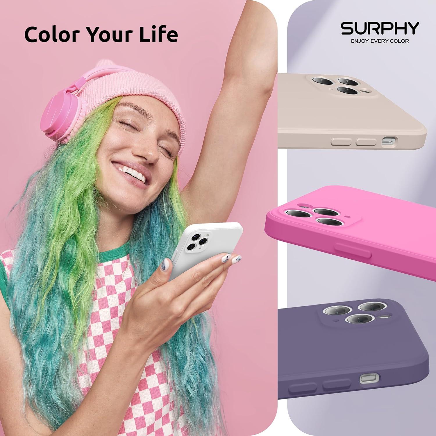 imageSURPHY Design for iPhone 11 Pro Case with Camera Protection Straight Edges Liquid Silicone Phone Case for iPhone 11 Pro 58 inches SeafoamWhite