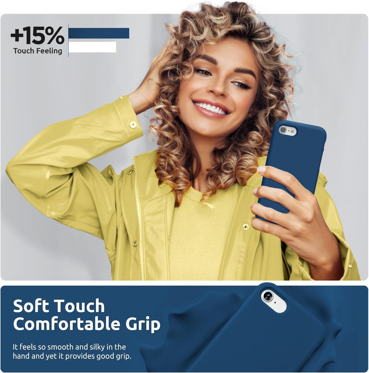 imageSURPHY Designed for iPhone SE Case iPhone 8 Case iPhone 7 Case Liquid Silicone Phone Case for iPhone se 3rd 2nd SE 2022 SE 2020 Blue HorizonBlue Horizon