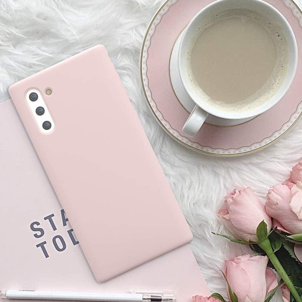 imageSURPHY Silicone Case Compatible with Galaxy Note 10 Case 63 inches Slim Liquid Silicone Full Body Phone Case with Microfiber Lining for Galaxy Note 10 63 Pink