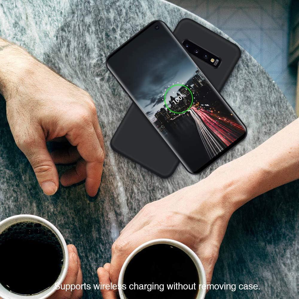 imageSURPHY Silicone Case Compatible with Galaxy S10 Case 61 inches Slim Liquid Silicone Full Body Phone Case with Microfiber Lining for Galaxy S10 61quotBlack