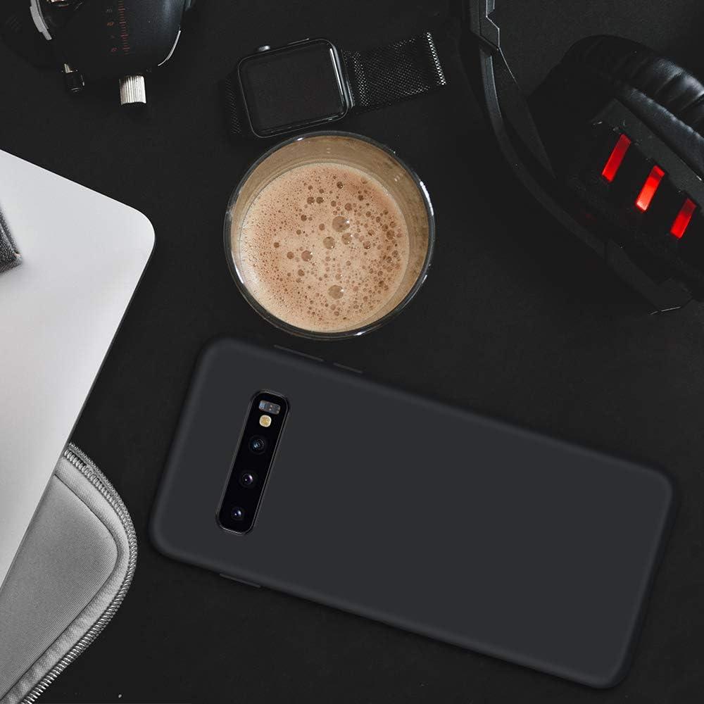 imageSURPHY Silicone Case Compatible with Galaxy S10 Case 61 inches Slim Liquid Silicone Full Body Phone Case with Microfiber Lining for Galaxy S10 61quotBlack