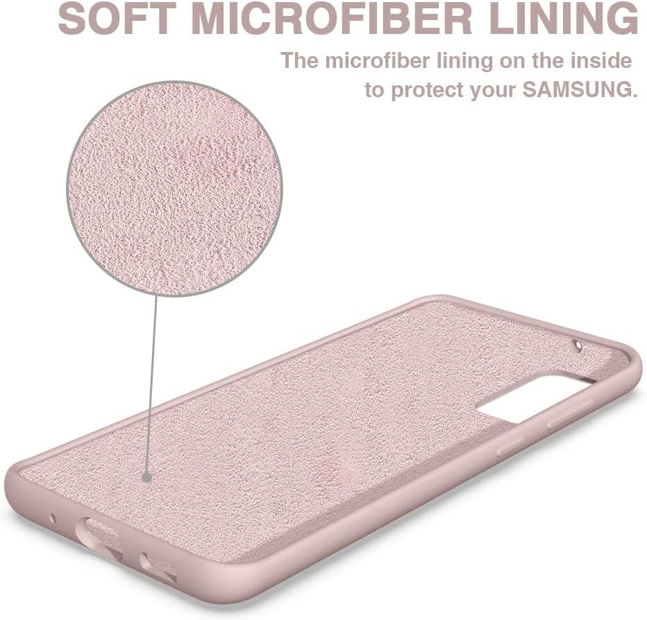 imageSURPHY Silicone Case Compatible with Galaxy S20 Case 62 inches Slim Liquid Silicone Full Body Phone Case with Microfiber Lining for Galaxy S20 62quot Pink