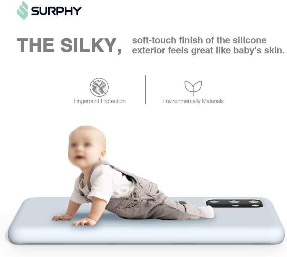 imageSURPHY Silicone Case Compatible with Galaxy S20 Plus Case 67 inches Slim Liquid Silicone Full Body Phone Case with Microfiber Lining for Galaxy S20 Plus 67quot Sky Blue