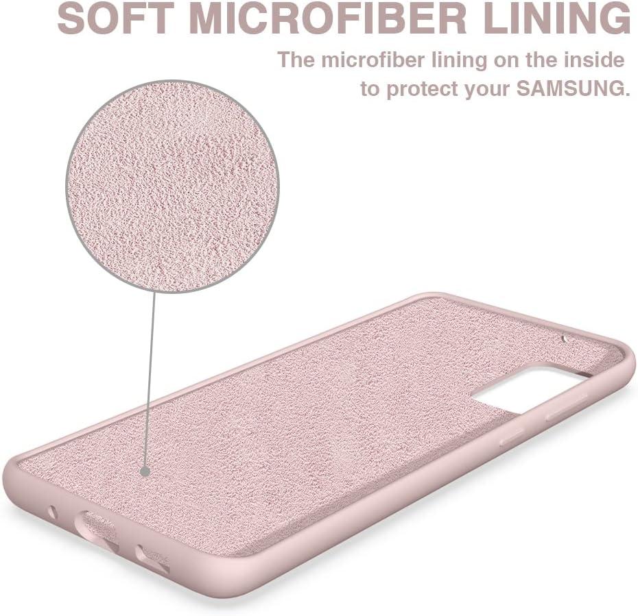 imageSURPHY Silicone Case Compatible with Galaxy S20 Plus Case 67 inches Slim Liquid Silicone Full Body Phone Case with Microfiber Lining for Galaxy S20 Plus 67quot Pink