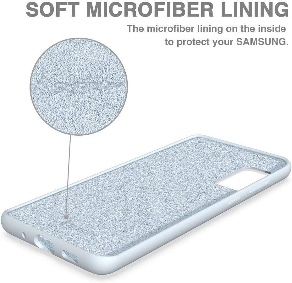 imageSURPHY Silicone Case Compatible with Galaxy S20 Plus Case 67 inches Slim Liquid Silicone Full Body Phone Case with Microfiber Lining for Galaxy S20 Plus 67quot Sky Blue