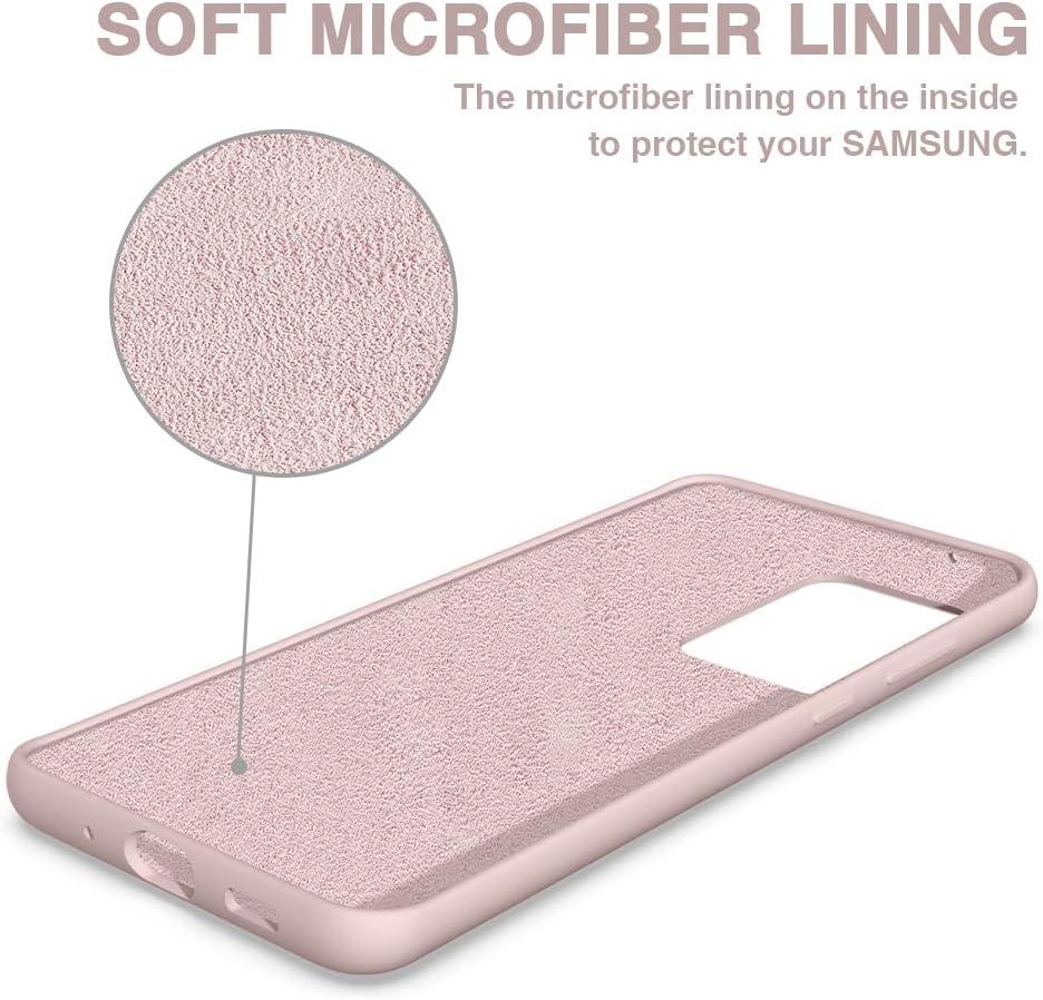 imageSURPHY Silicone Case Compatible with Galaxy S20 Ultra Case 69 inches Slim Liquid Silicone Full Body Phone Case with Microfiber Lining for Galaxy S20 Ultra 69quot Pink