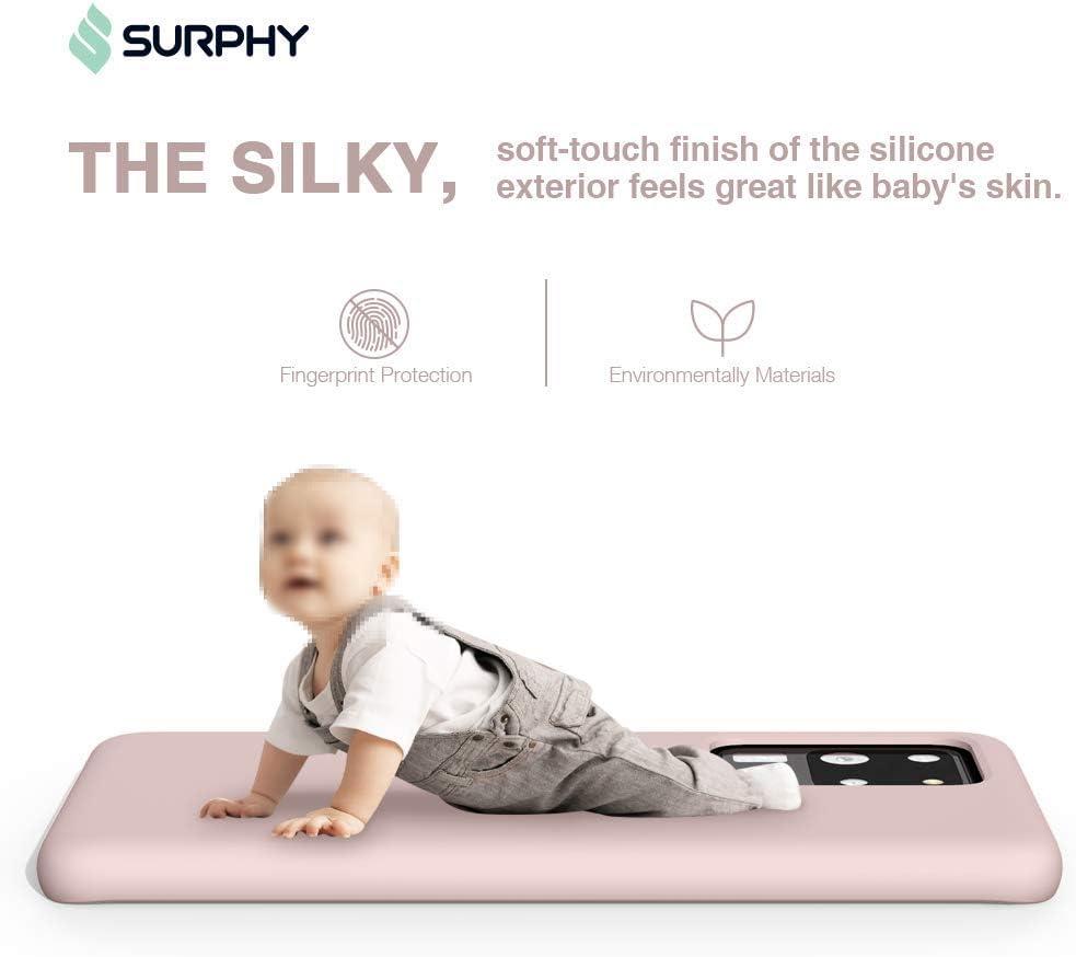 imageSURPHY Silicone Case Compatible with Galaxy S20 Ultra Case 69 inches Slim Liquid Silicone Full Body Phone Case with Microfiber Lining for Galaxy S20 Ultra 69quot Pink