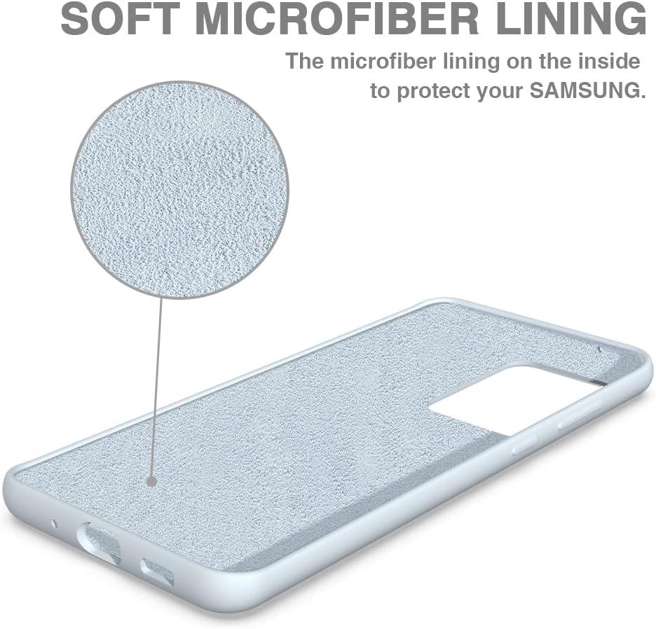 imageSURPHY Silicone Case Compatible with Galaxy S20 Ultra Case 69 inches Slim Liquid Silicone Full Body Phone Case with Microfiber Lining for Galaxy S20 Ultra 69quot Sky Blue