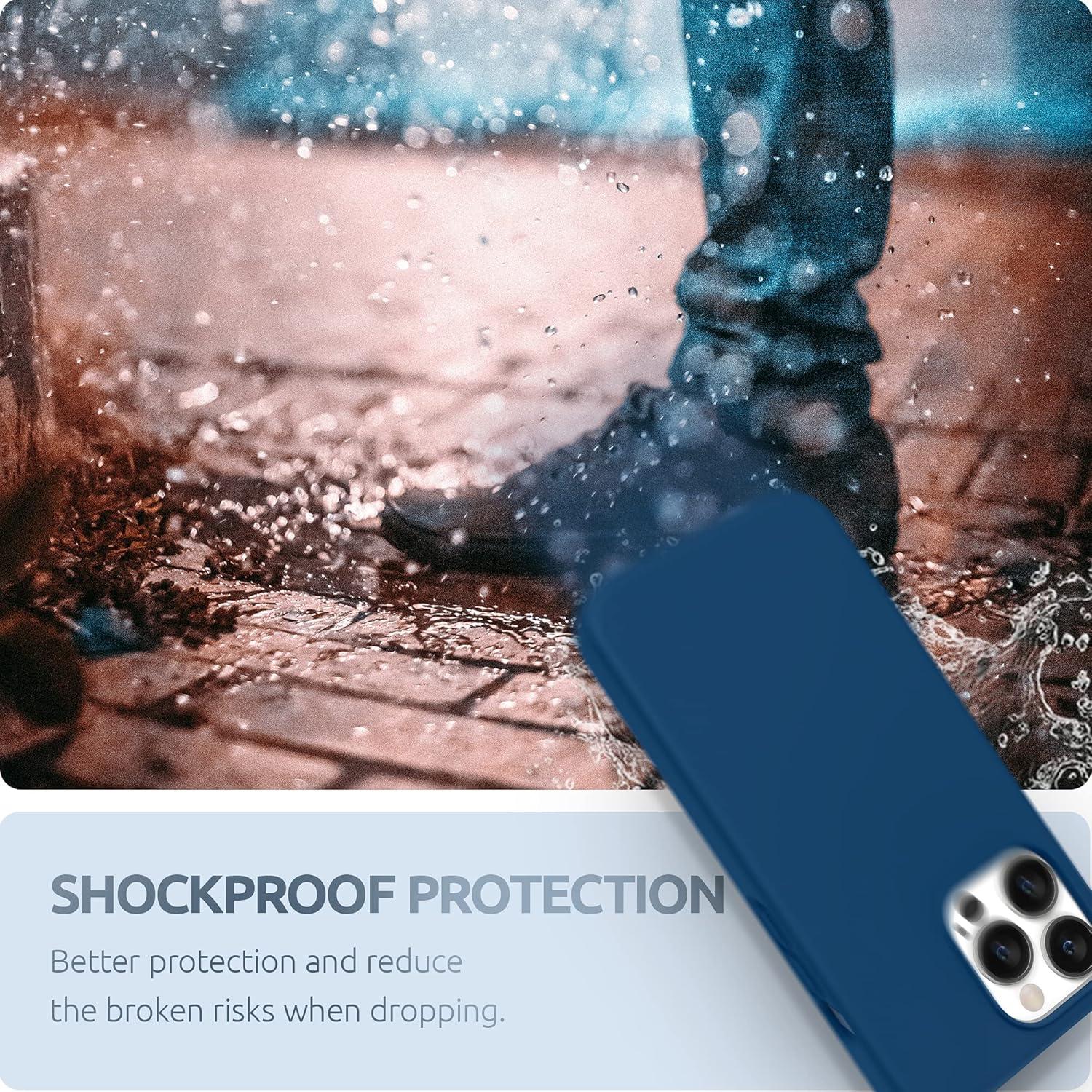 imageSURPHY Silicone Case Compatible with iPhone 13 Pro Case 61 inch 2021 Liquid Silicone Phone Case with Microfiber Lining Designed for iPhone 13 Pro 61 Blue HorizonBlue Horizon