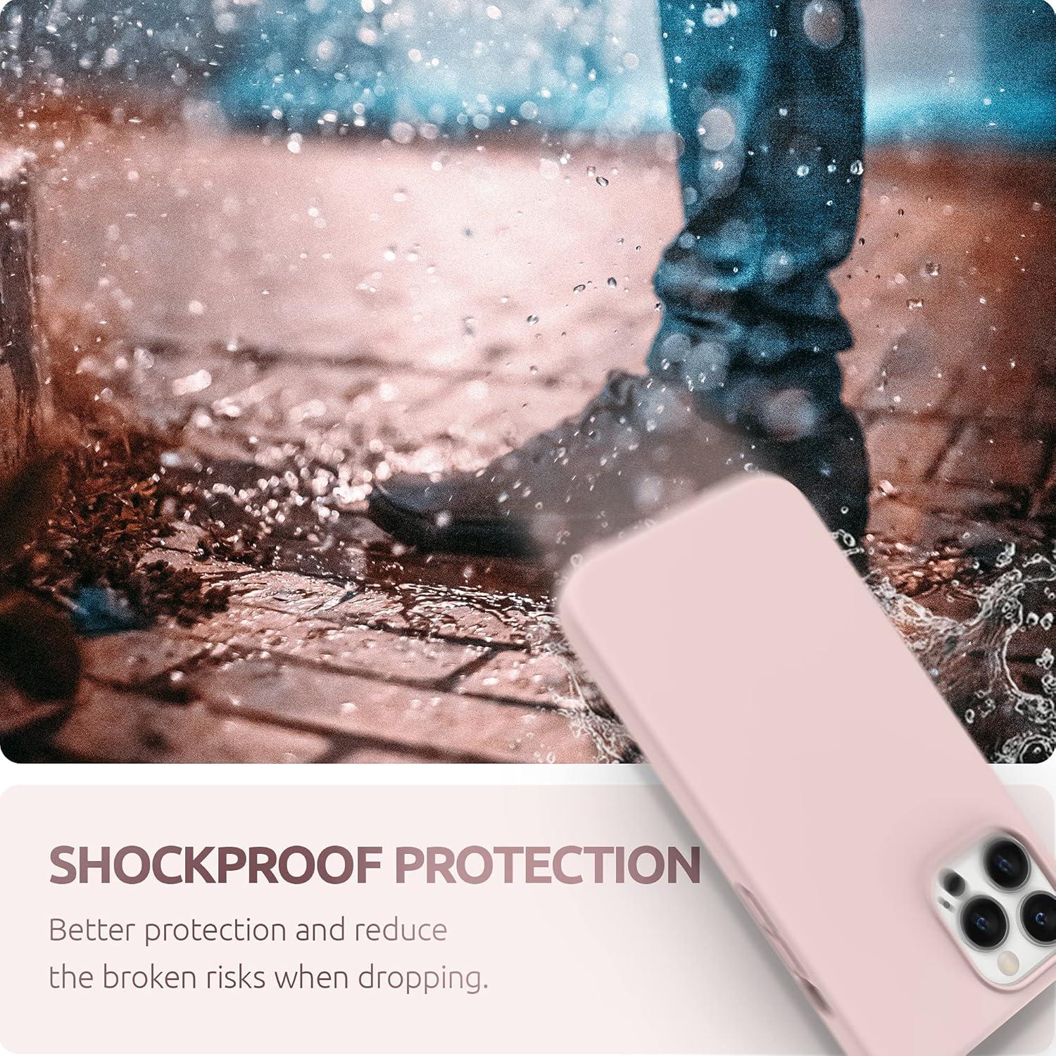 imageSURPHY Silicone Case Compatible with iPhone 13 Pro Max Case 67 inch 2021 Liquid Silicone Phone Case with Microfiber Lining Designed for iPhone 13 Pro Max 67 Pink SandPink Sand