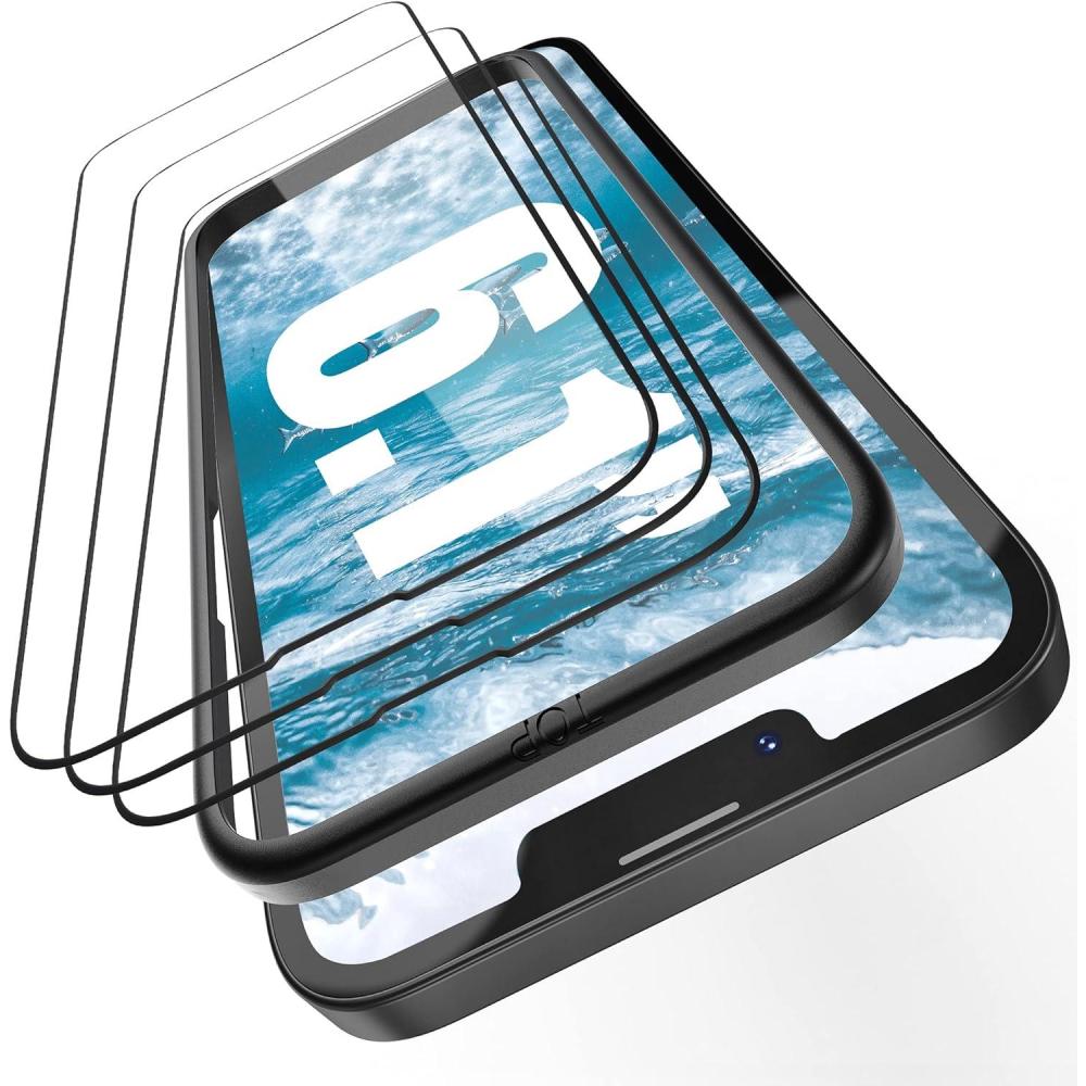 imageSURPHY 3 Pack Compatible with iPhone 13 Screen Protector iPhone 13 Pro Screen Protector 61 inch 2021 HD Clear Tempered Glass Designed for iPhone 13 ampamp13 Pro HD Clear