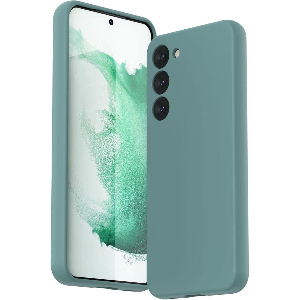 imageSURPHY Compatible with Samsung Galaxy S24 Case 62 inch 2024 Camera Protection  Soft Microfiber Lining Liquid Silicone Galaxy S24 Phone Case Pink SandCactus Green