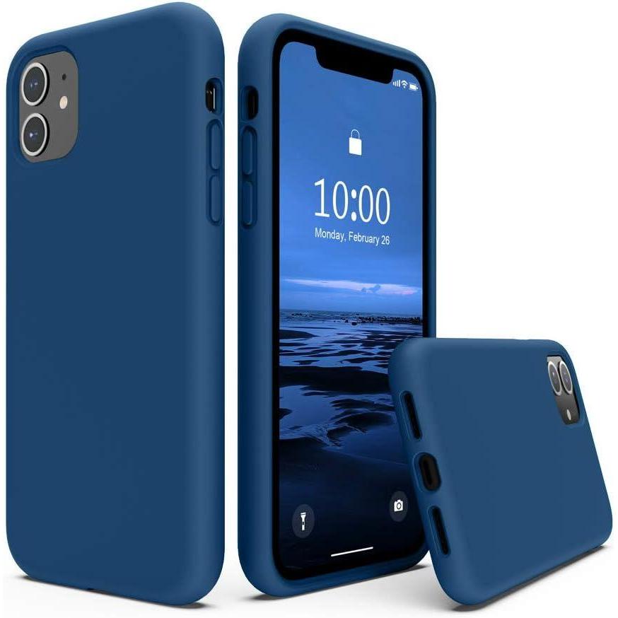 imageSURPHY Compatible with iPhone 11 Case 61 inch Thickening Design Liquid Silicone Phone Case with Microfiber Lining for iPhone 11 2019 BlueBlue Horizon
