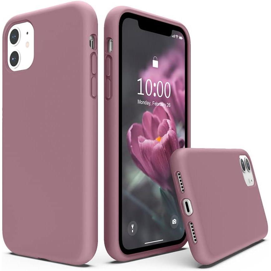 imageSURPHY Compatible with iPhone 11 Case 61 inch Thickening Design Liquid Silicone Phone Case with Microfiber Lining for iPhone 11 2019 BlueLilac Purple