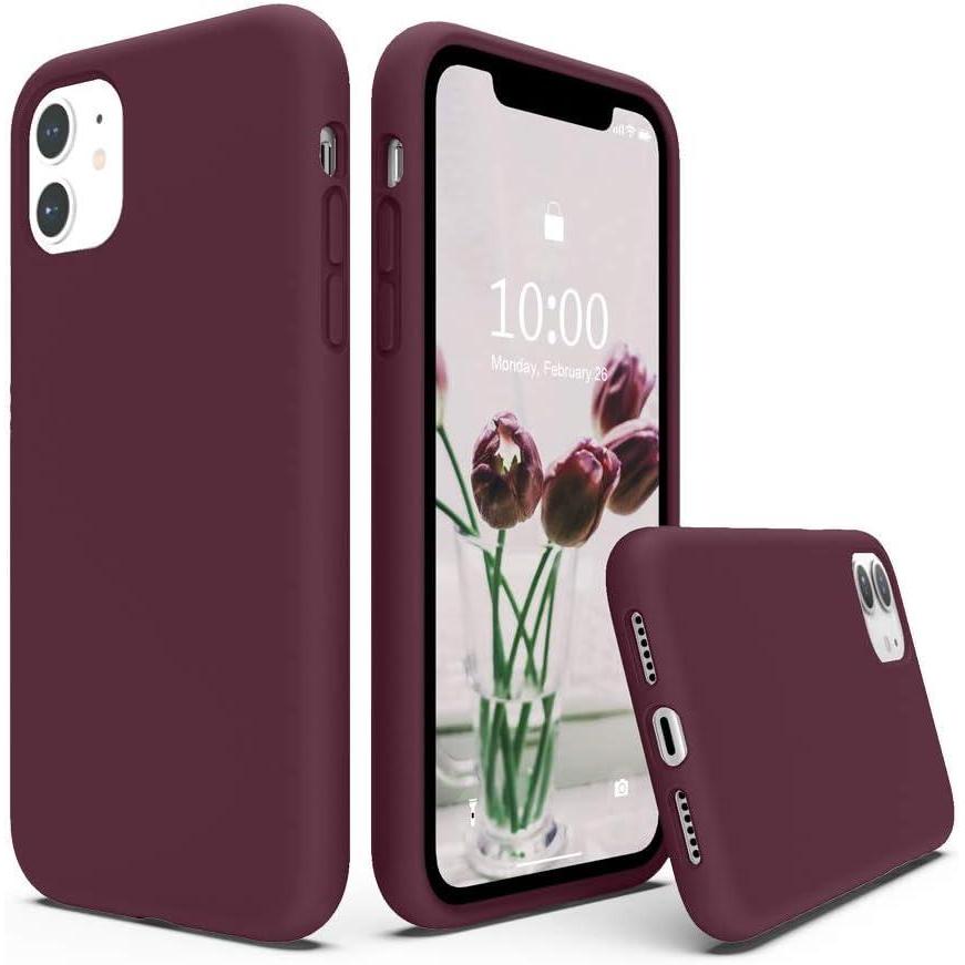 imageSURPHY Compatible with iPhone 11 Case 61 inch Thickening Design Liquid Silicone Phone Case with Microfiber Lining for iPhone 11 2019 BluePlum