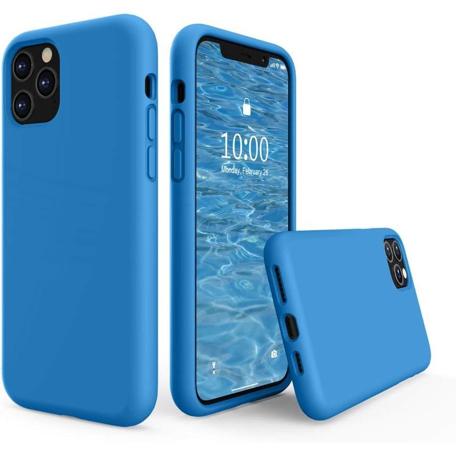 imageSURPHY Compatible with iPhone 11 Pro Case 58 inches Thickened Liquid Silicone Phone Case with Microfiber Lining for 11 Pro 2019 Light PurpleBlue