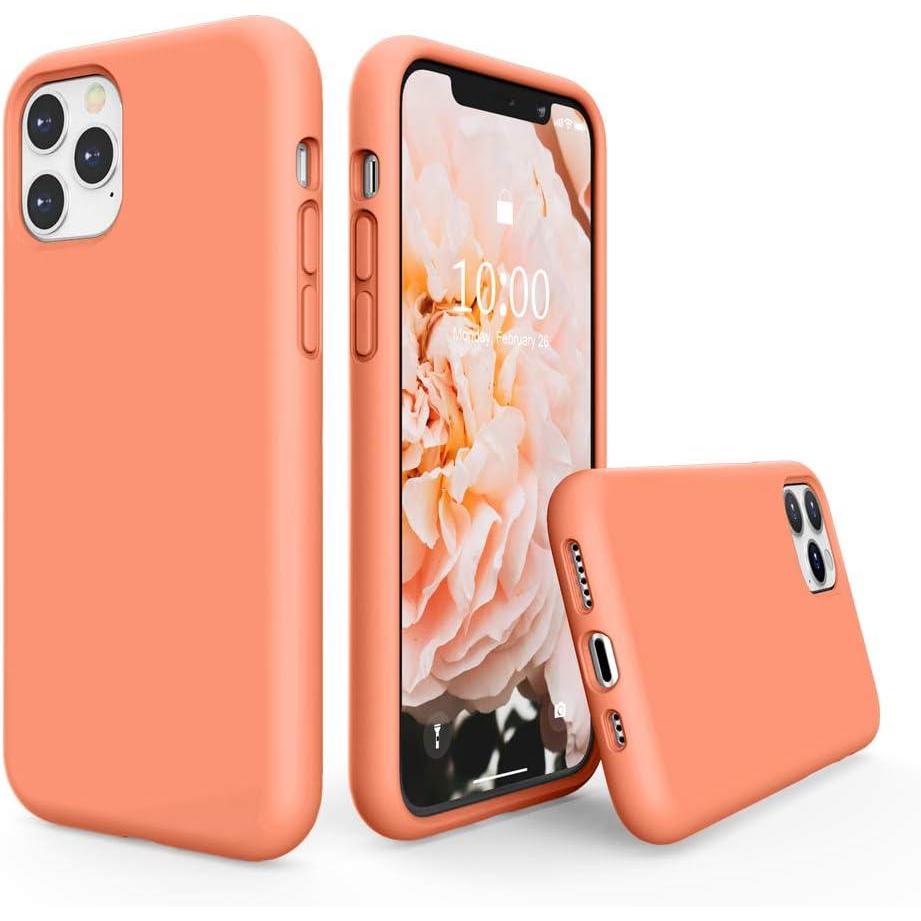 imageSURPHY Compatible with iPhone 11 Pro Case 58 inches Thickened Liquid Silicone Phone Case with Microfiber Lining for 11 Pro 2019 Light PurplePeach