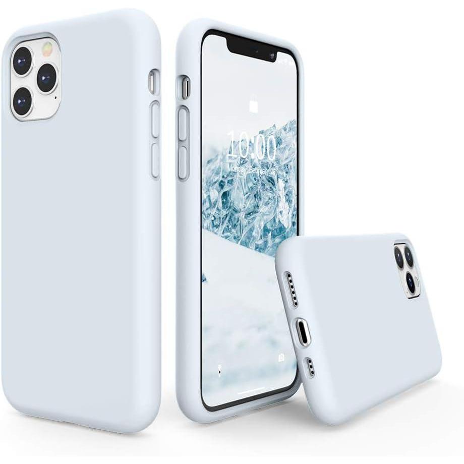imageSURPHY Compatible with iPhone 11 Pro Case 58 inches Thickened Liquid Silicone Phone Case with Microfiber Lining for 11 Pro 2019 Light PurpleSky Blue