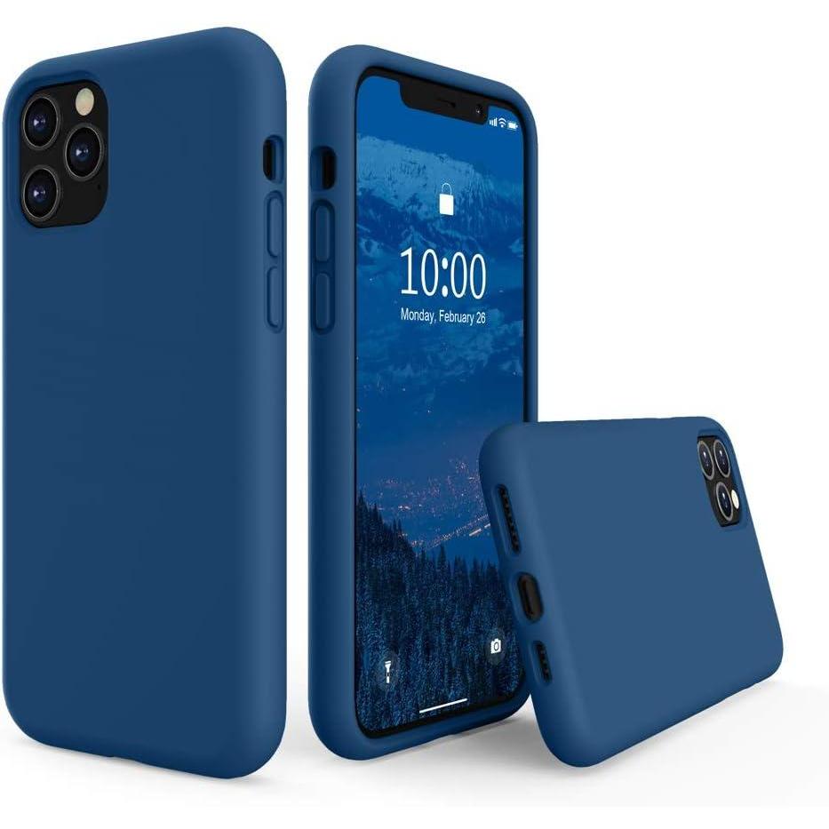 imageSURPHY Compatible with iPhone 11 Pro Max Case 65 inches Thickened Liquid Silicone Phone Case with Microfiber Lining for iPhone 11 Pro Max 2019 BlackBlue Horizon