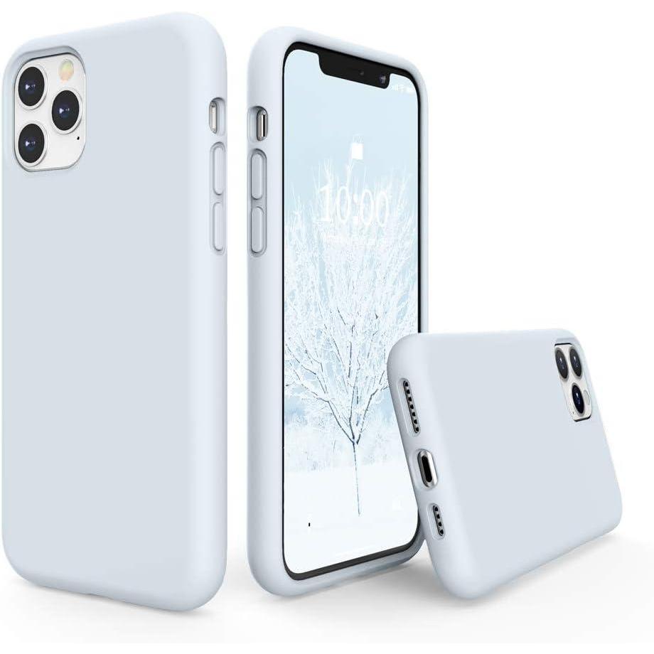 imageSURPHY Compatible with iPhone 11 Pro Max Case 65 inches Thickened Liquid Silicone Phone Case with Microfiber Lining for iPhone 11 Pro Max 2019 RedSky Blue