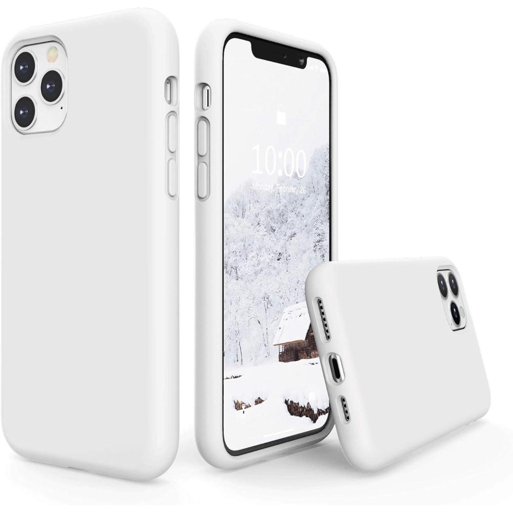 imageSURPHY Compatible with iPhone 11 Pro Max Case 65 inches Thickened Liquid Silicone Phone Case with Microfiber Lining for iPhone 11 Pro Max 2019 RedWhite