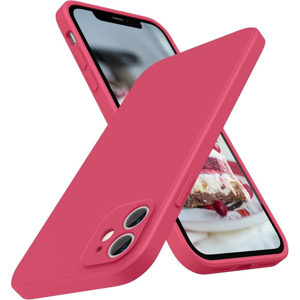 imageSURPHY Design for iPhone 11 Case with Camera Protection Straight Edge Slim Design Liquid Silicone Phone Case for iPhone 11 61 inches Sunflower YellowHibiscus